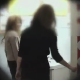 A Japanese Voyeur, hidden cam type bathroom scene from 2  different angles.